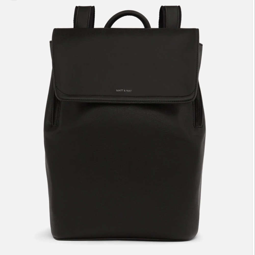 Matt & Nat Vegan Leather FABI backpack (Black)